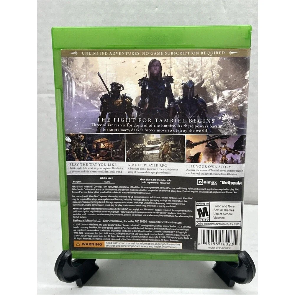 The Elder Scrolls Online: Tamriel Unlimited (Microsoft Xbox One, 2015)